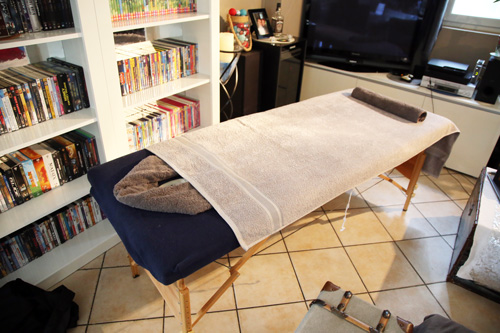 table de massage à domicile